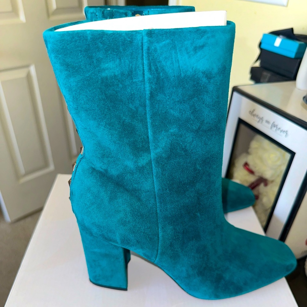 Nine West suede ankle boot . Style: Adea , Color: Teal , Size: 7.5 Worn once